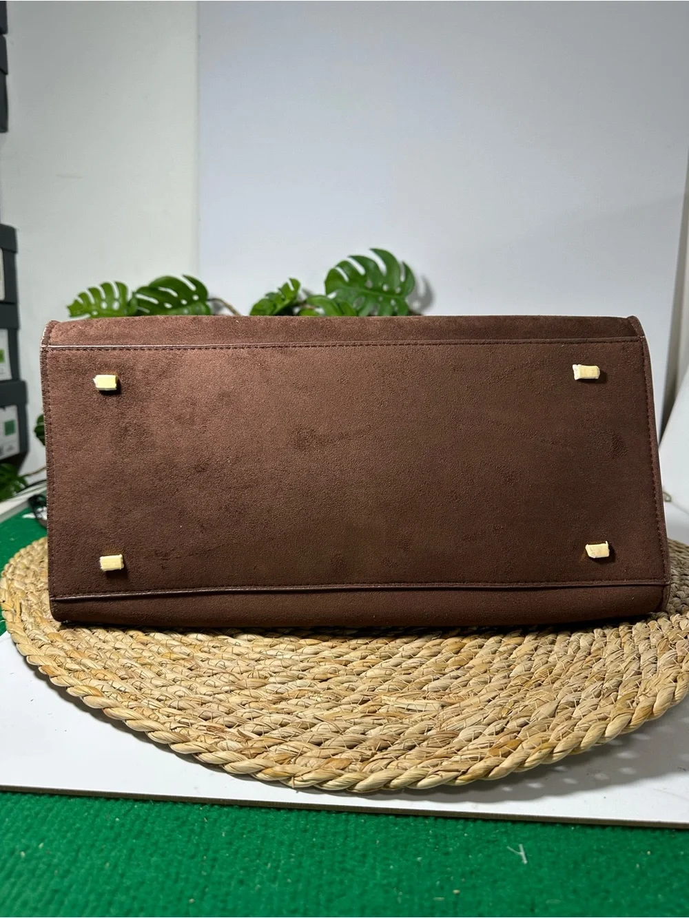 The Row for Superga Chocolate Brown Suede Satchel
